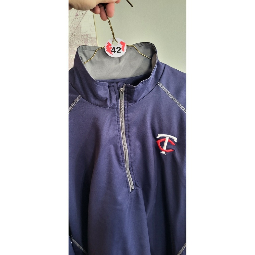 Mizuno Minnesota Twins‎ Vintage Rain Pullover Mens 2XL Quarter Zip #42